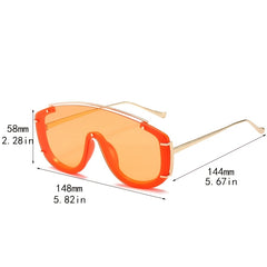 Large Frame One piece Ins Sunglasses