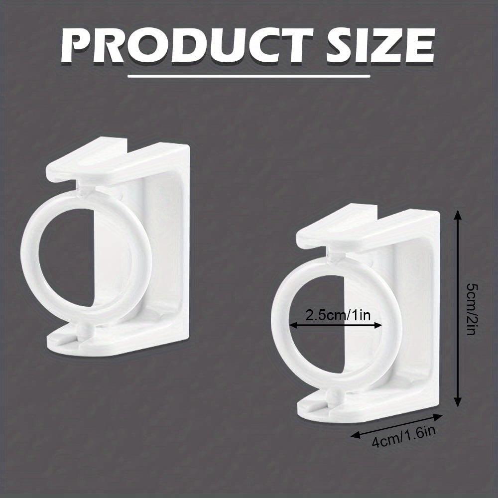 2pcs Punch Curtain Rod Holder Self Adhesive Clothes Rail Bracket