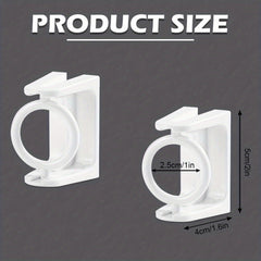 2pcs Punch Curtain Rod Holder Self Adhesive Clothes Rail Bracket