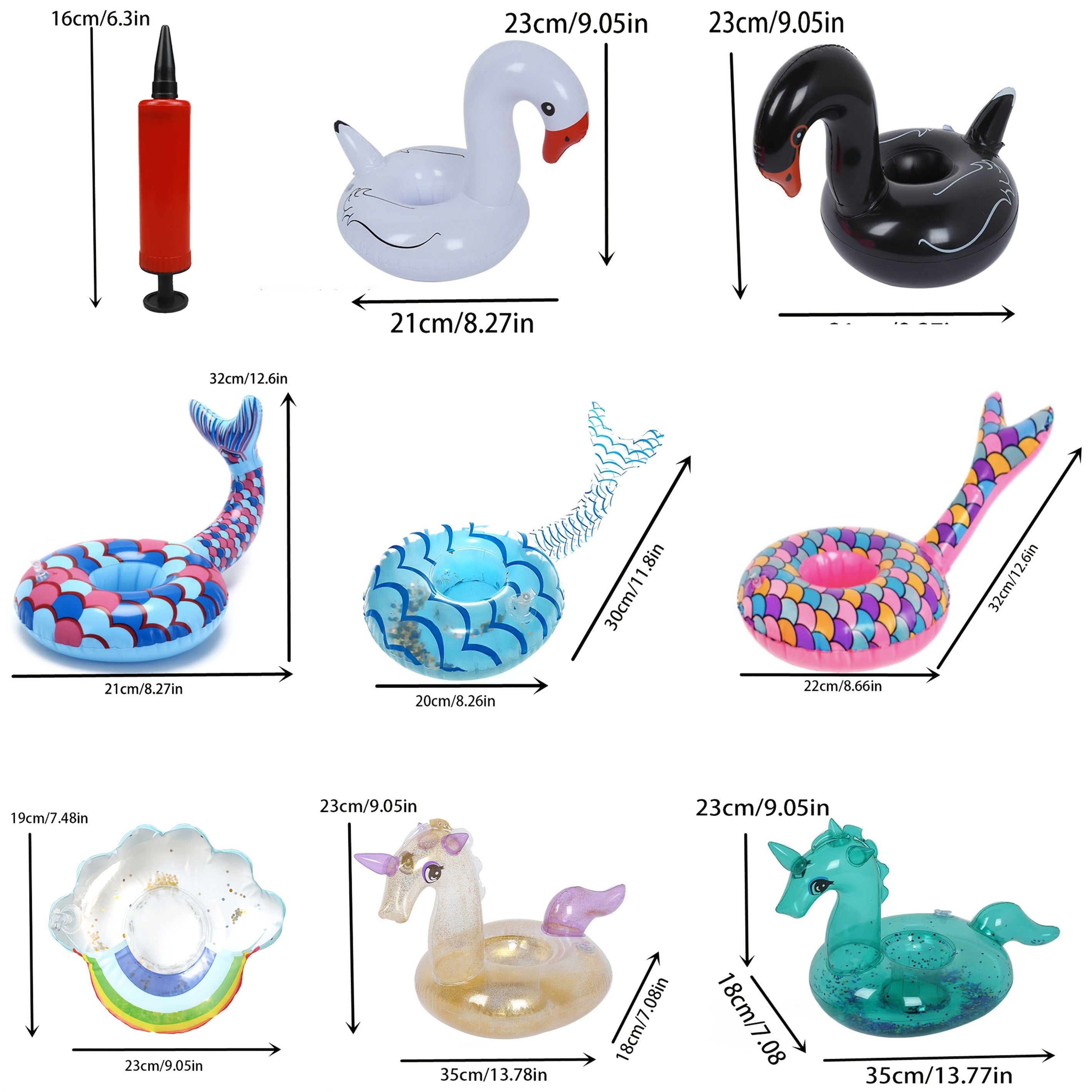 Colorful Pool Cup Holder Set - Floating Drink Tray for Swimming Pool