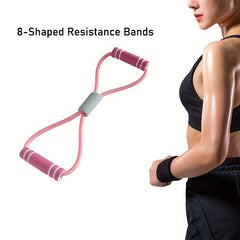 8 Shaped Resistance Bands Yoga Body Training Rope Fitness Stretching Band