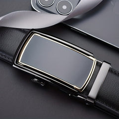 High End Business Leather Belt Men's Automatic Buckle Casual Versatile Belt