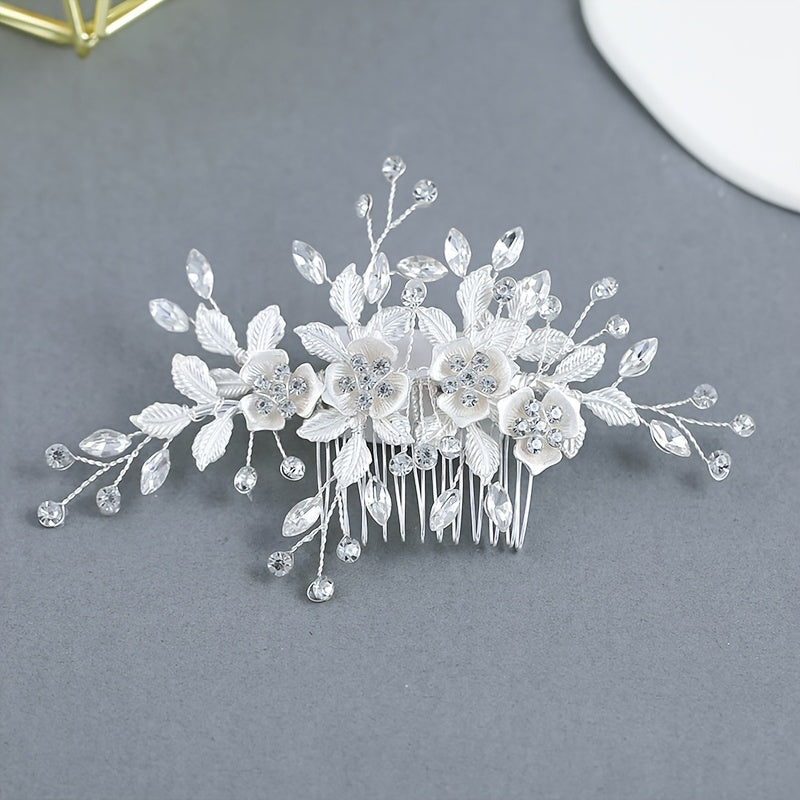 Faux Pearl Rhinestone Bridal Hair Accessories