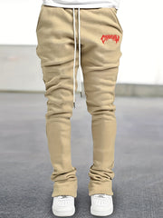 Men's Patterned Flare Drawstring Pants