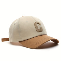 Unisex Cotton Baseball Cap Snapback Hat C Patch Sun Visors Caps