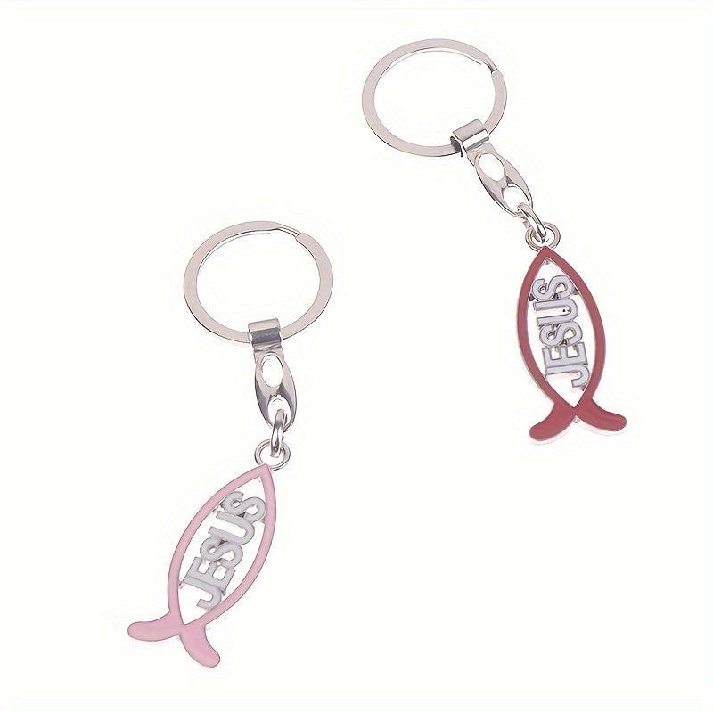 Fish Keychain Metal Charm Pendant Decoration Gift