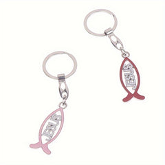 Fish Keychain Metal Charm Pendant Decoration Gift
