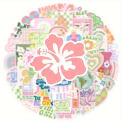 50pcs Literary Series Graffiti Stickers for Laptop Water Cup Decoration