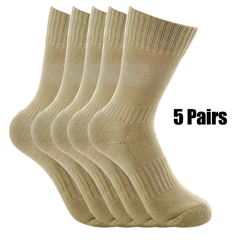 5 Pairs Outdoor Thickened Military Training Socks