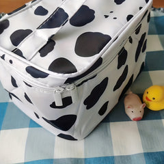 Cow Pattern Makeup Bag Organizer Water Resistant Large Travel Toiletry Bag