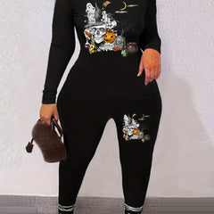 Halloween Matching Set Long Sleeve T-shirt & Leggings
