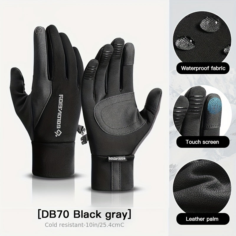 Winter Cycling Gloves Warm Waterproof Touch Screen Ski Gloves