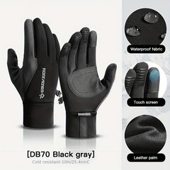 Winter Cycling Gloves Warm Waterproof Touch Screen Ski Gloves