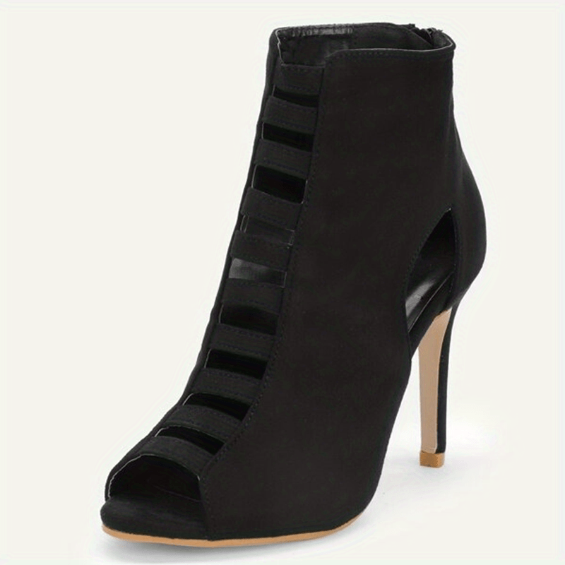 Women's Stiletto Heel Peep Toe Ankle Boots