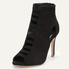 Women's Stiletto Heel Peep Toe Ankle Boots