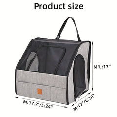 Breathable Pet Backpack for Dogs Cats Portable Dog Car Seat Cat Carrier Bag