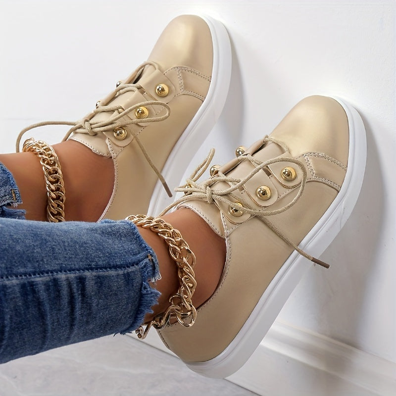 Round Toe Lace Up Platform Shoes Women's Footwear