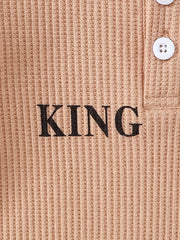 Baby Boys KING Long Sleeve Romper Top Pants Set