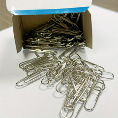 70pcs Silvery Metal Paper Clips with Box