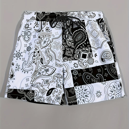 Men's Paisley Beach Shorts for Summer Days