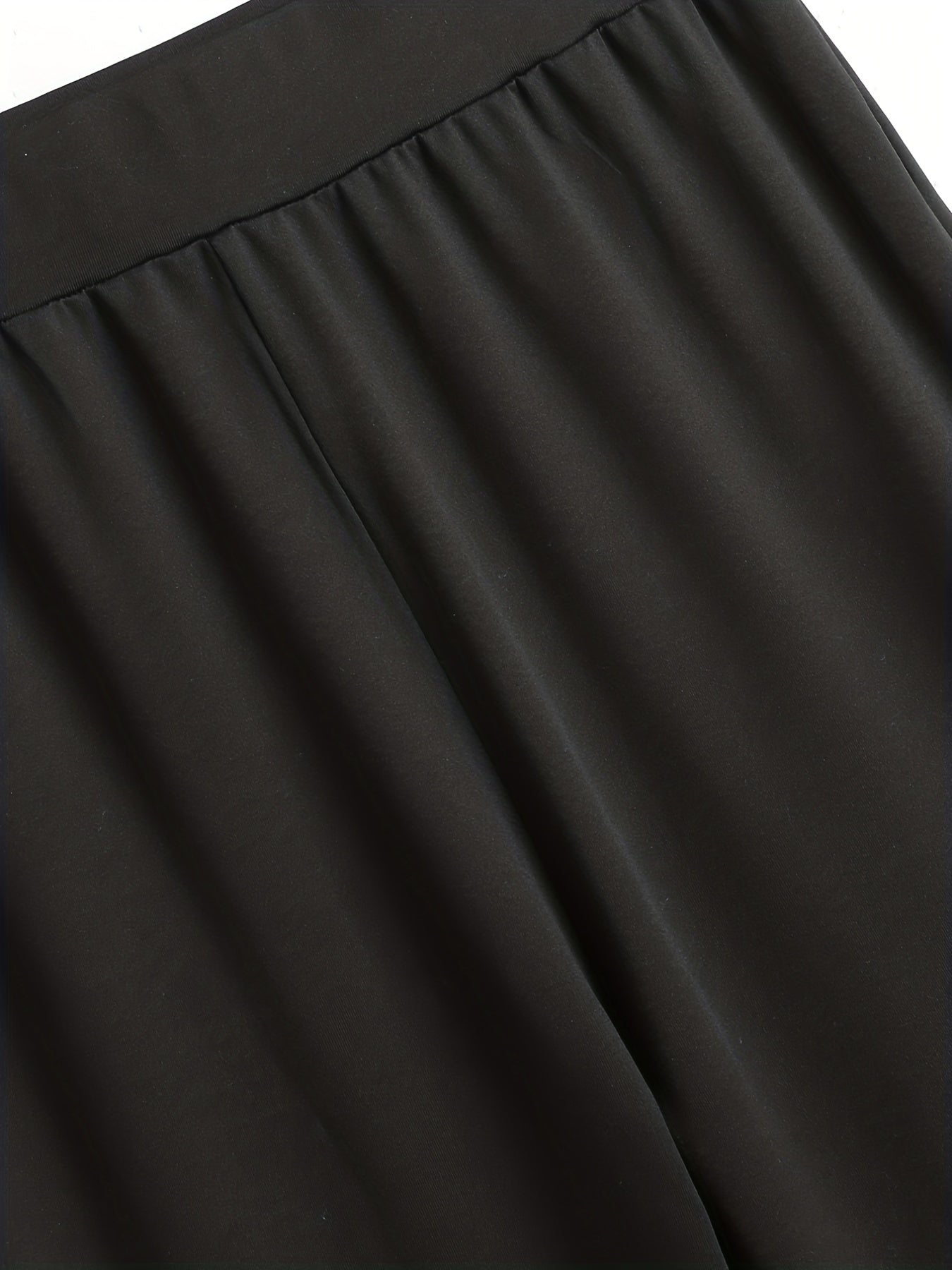 Elastic Waist Flared Leg Pants for Women