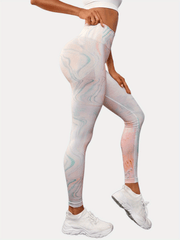 Tie Dye Seamless Yoga Pants Slim Fit High Waist Quick Drying High Stretch