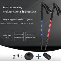 Telescopic Trekking Stick Aluminum Outdoor Hiking Climbing Travel