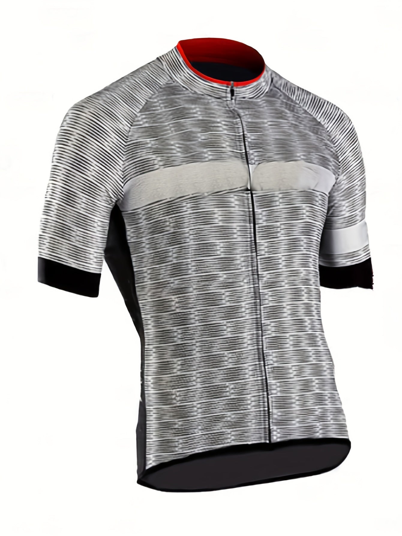 Men's Geometric Pattern Cycling Jersey Long Sleeve Crew Neck Shirt