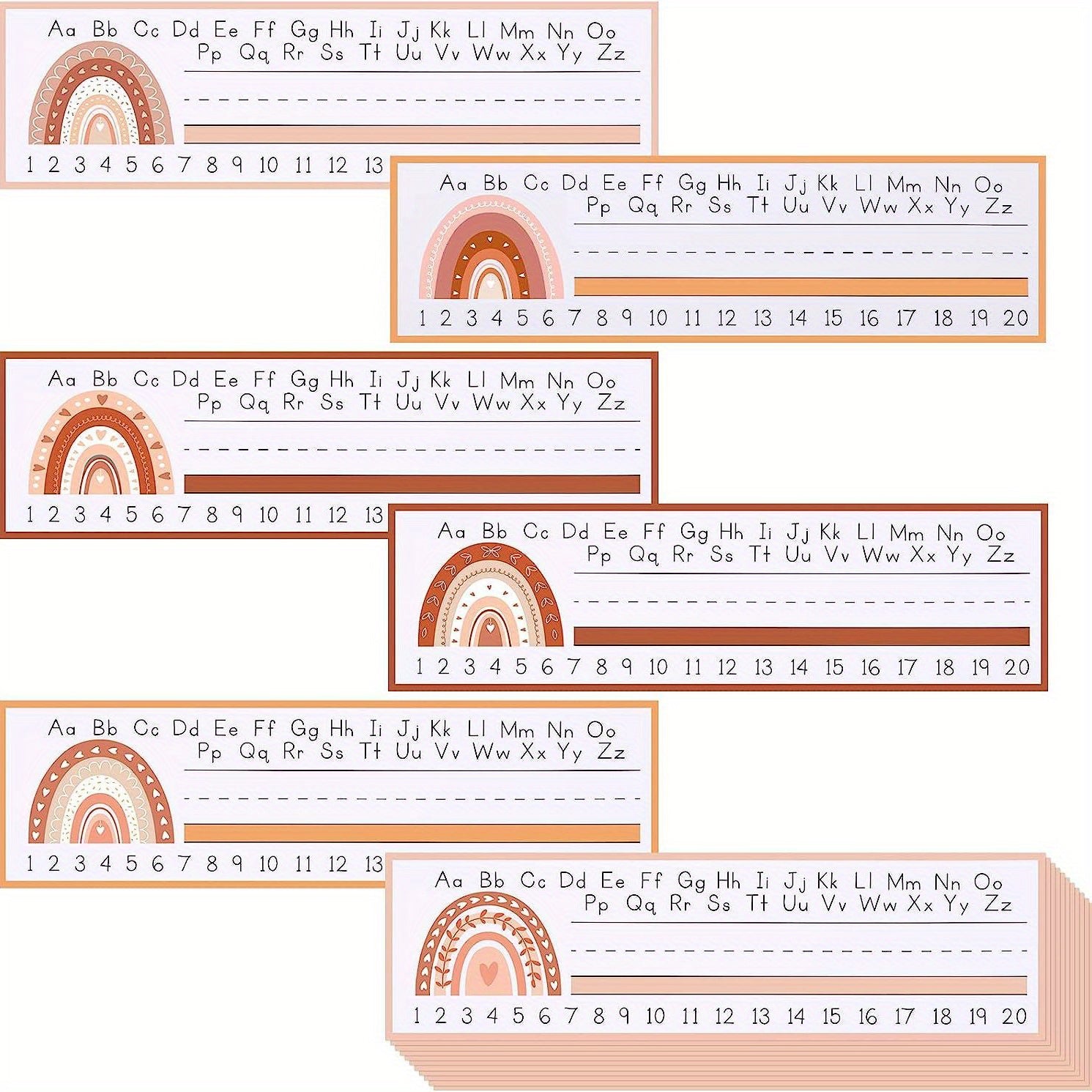 60pcs Classroom Desk Name Stickers with 120Point Glues