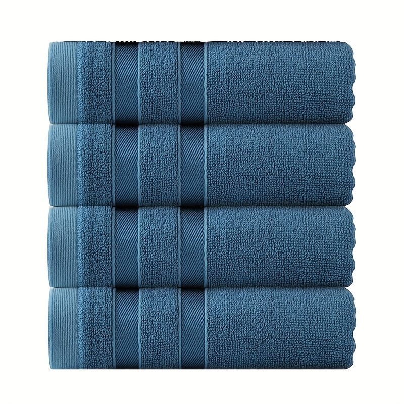 4pcs Bamboo Cotton Face Towels Set Soft Quick Drying Highly Absorbent