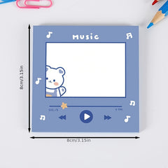 8pcs Soft Bear Sticky Notes for Students & Office Supplies