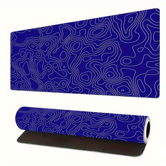 Topographic Map Desk Mat Anti Slip Rubber Keyboard Pad
