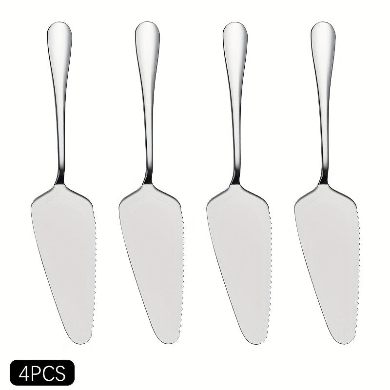 4pcs Cake Slicer Stainless Steel Pizza Server for Party