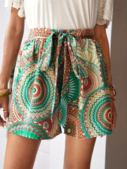 Tied Front Shorts Casual Summer Style Women's Clothing