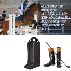 Equestrian Boots Bag Oxford Cloth Tall Riding Carrying for Riders