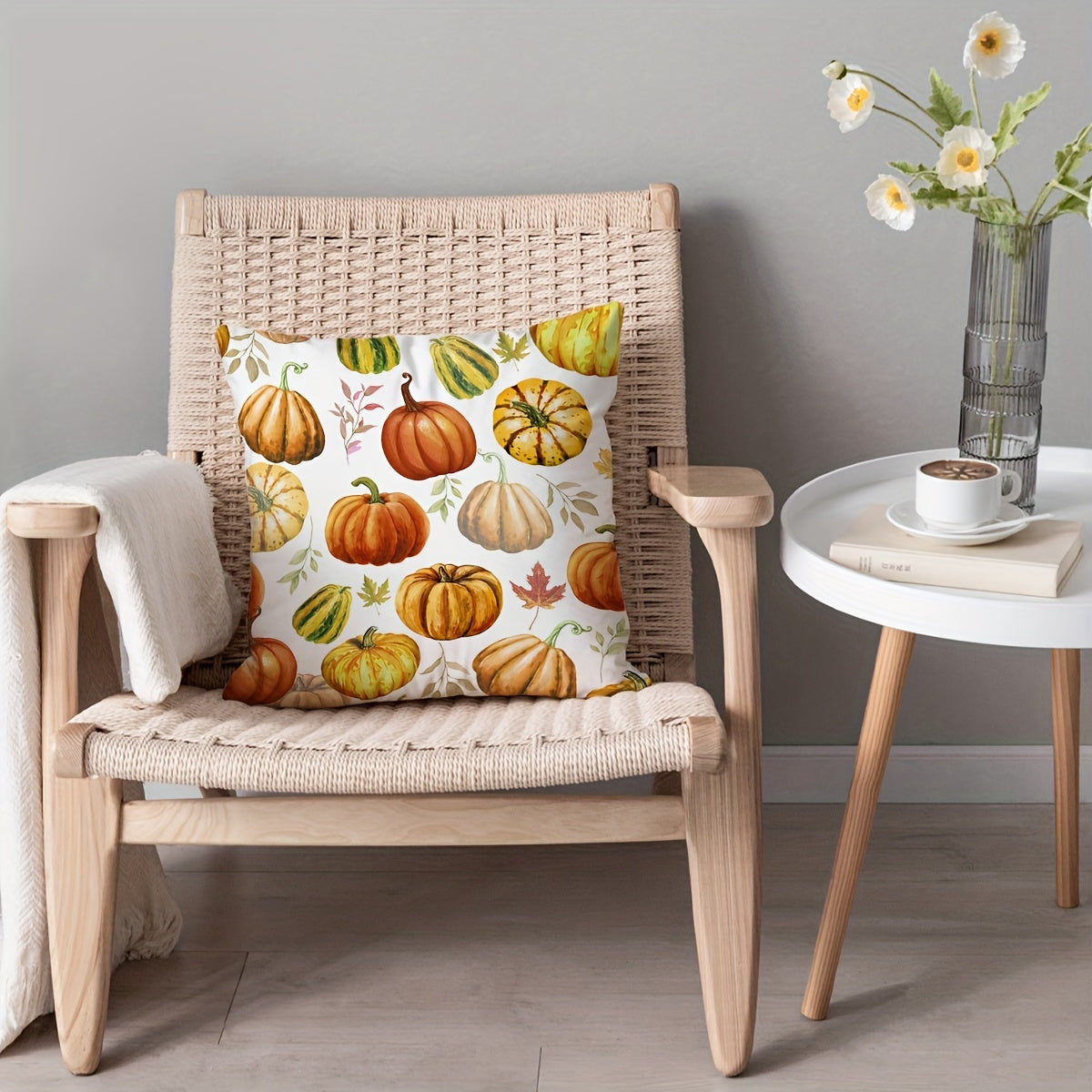 Autumn Pumpkin Pattern Throw Pillow Covers - Home Decor