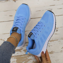 Women's Mesh Breathable Running Sports Shoes Lightweight Non-slip Travel Shoes