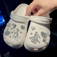 10pcs BlingBling Bear Shoe Charms Set for Sandals