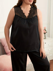 Lace Tank Top & Pants Pajama Set