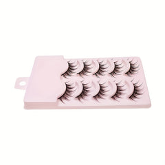5 Pairs Manga Eyelashes 3D False Lashes Fluffy Cross Wispy Extension Makeup