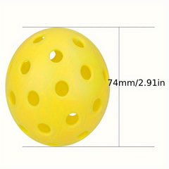 12pcs 74mm 40 Holes Pickleball Plastic PE Hard Hole Ball