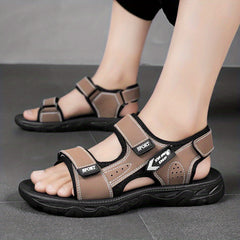 Men's Outdoor Hiking Sandals Hook And Loop Fastener Non Slip Beach Shoes