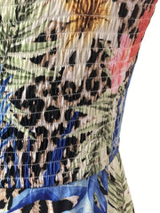 Sexy Jumpsuit Leopard Print Wide Leg Cami Jumpsui