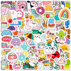 100pcs Waterproof Vinyl Stickers For Water Bottles Laptop Phone Skateboard