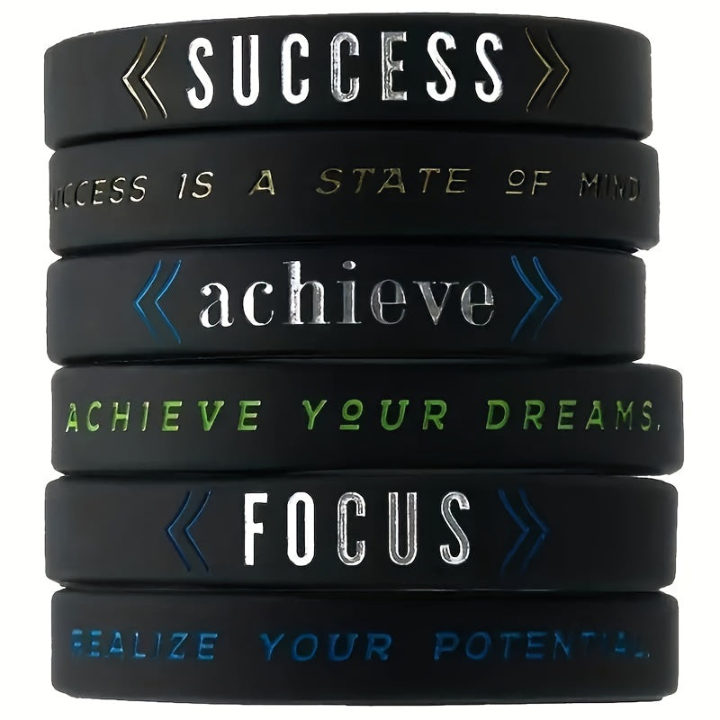 1 Pc Inspirational Silicone Baseball Wristbands with Inspiring Pattern