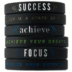 1 Pc Inspirational Silicone Baseball Wristbands with Inspiring Pattern