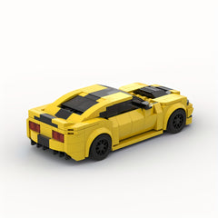 347pcs Yellow Sports Car Building Block Model Set Toy Ornament