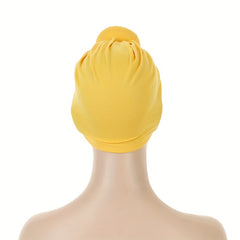 Yellow Donut Knot Turban Cap Head Wrap Headscarf Ramadan Hijab