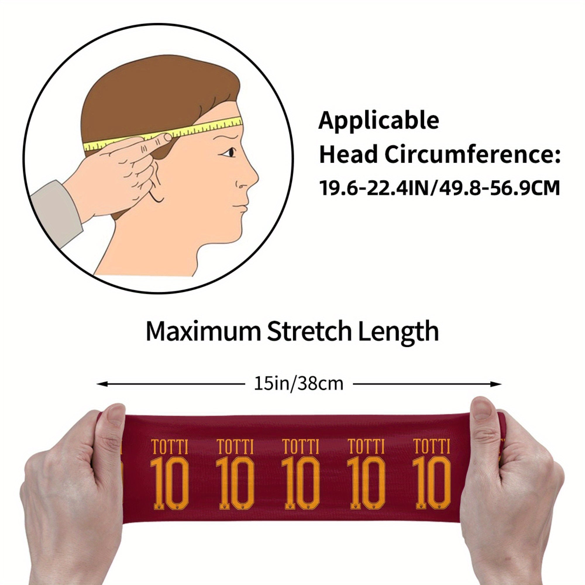Messi Football Headband Maroon/Golden Accents Breathable Yoga & Running Headband
