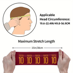 Messi Football Headband Maroon/Golden Accents Breathable Yoga & Running Headband